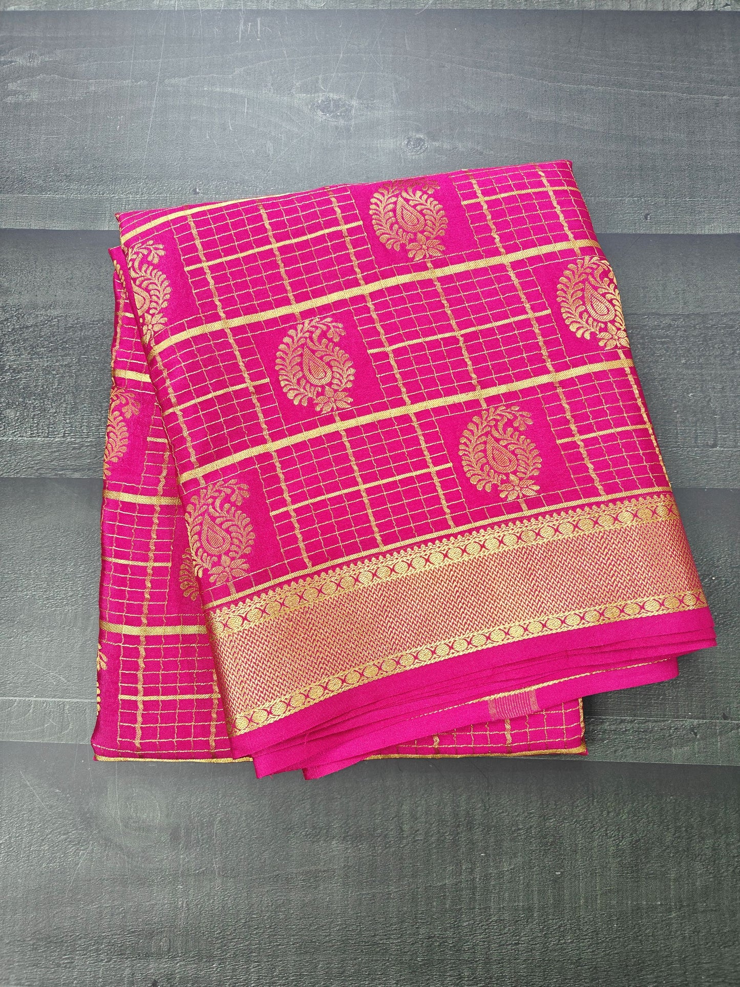 Timeless Grids - Pure Checkered Crepe Sarees