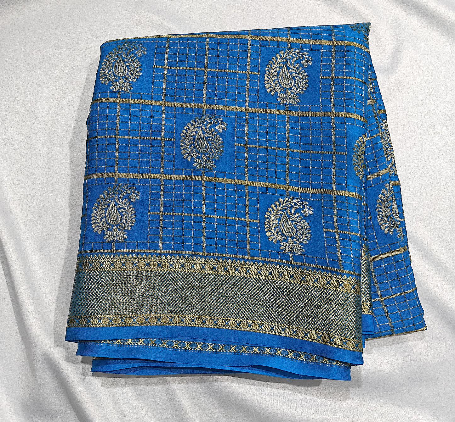 Timeless Grids - Pure Checkered Crepe Sarees