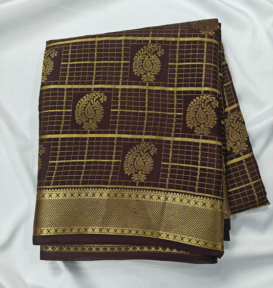 Timeless Grids - Pure Checkered Crepe Sarees