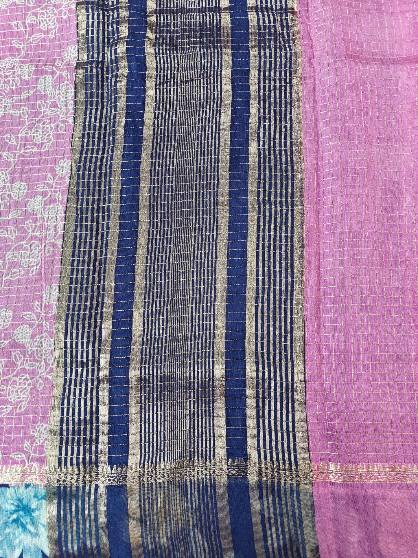 Midnight Bloom - Printed Saree