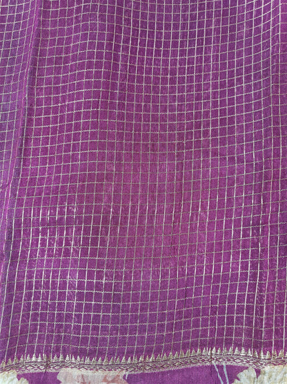 Midnight Bloom - Printed Saree