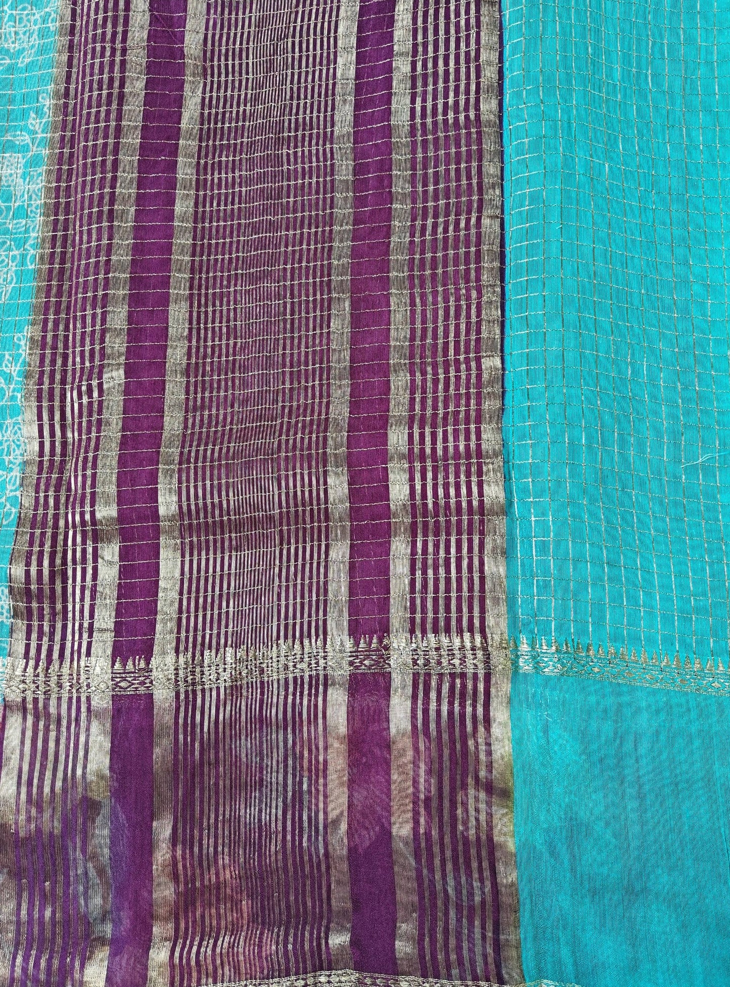 Midnight Bloom - Printed Saree