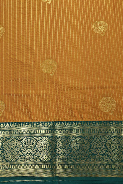 Opulent Stripes - Kancheevaram semi-silk saree