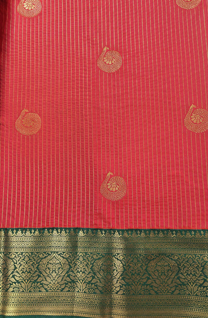Opulent Stripes - Kancheevaram semi-silk saree