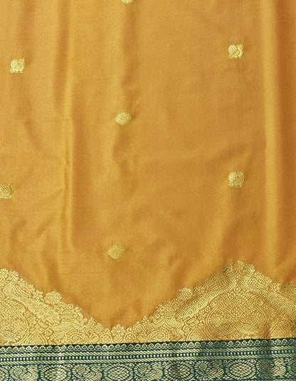 Temple border - Kancheevaram semi-silk saree