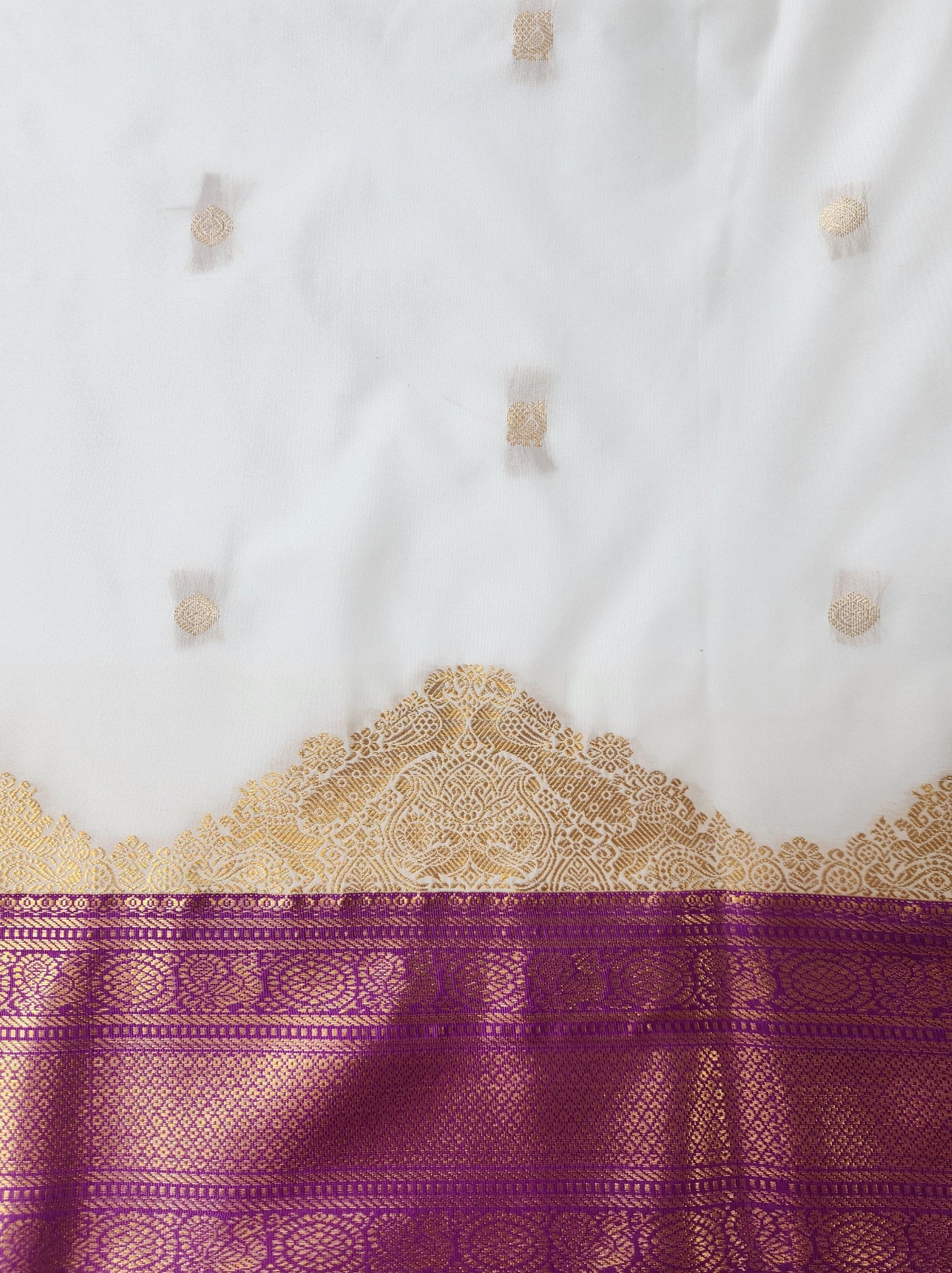 Temple border - Kancheevaram semi-silk saree