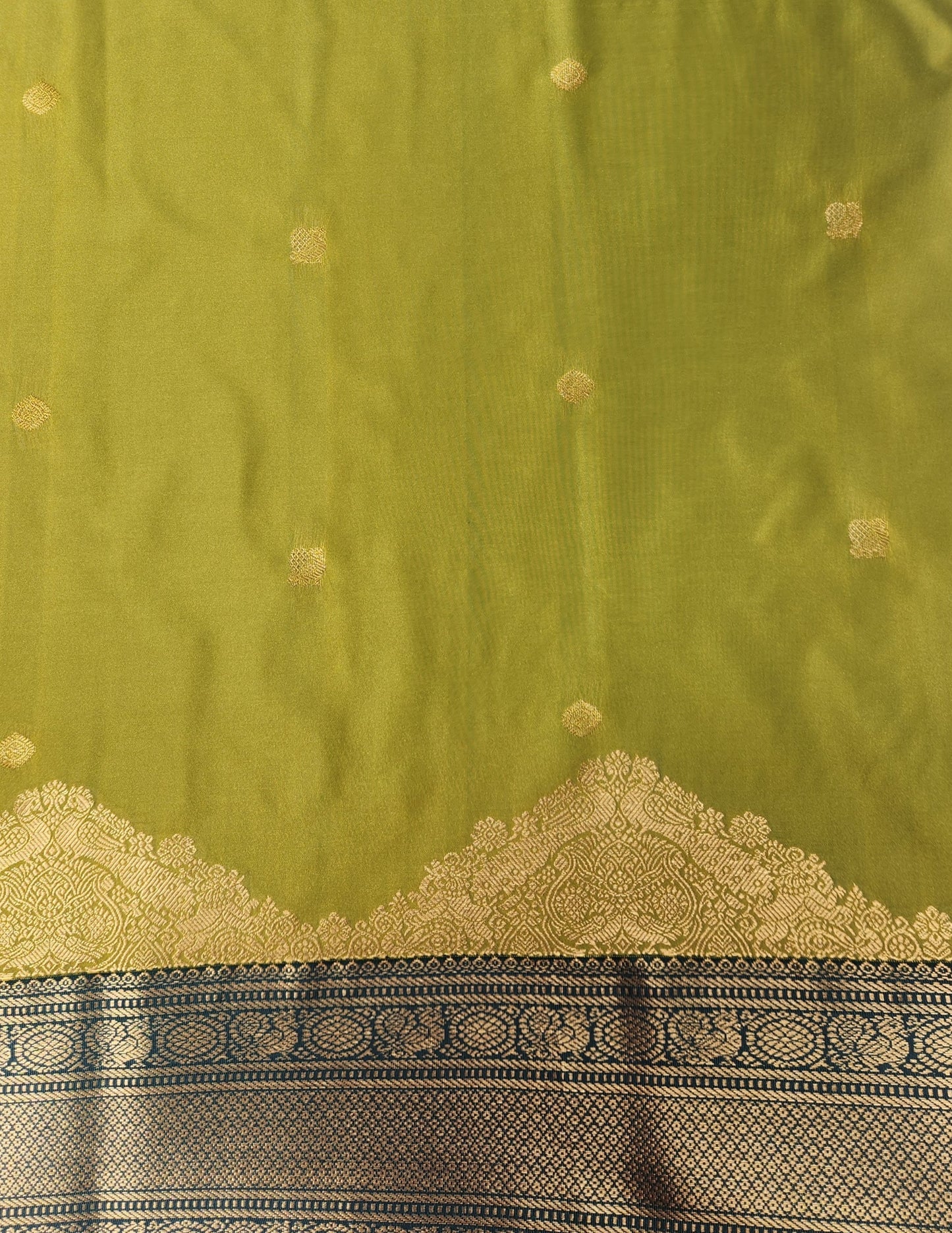 Temple border - Kancheevaram semi-silk saree