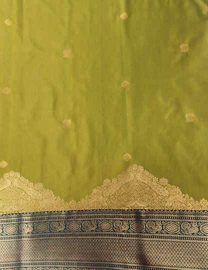 Temple border - Kancheevaram semi-silk saree