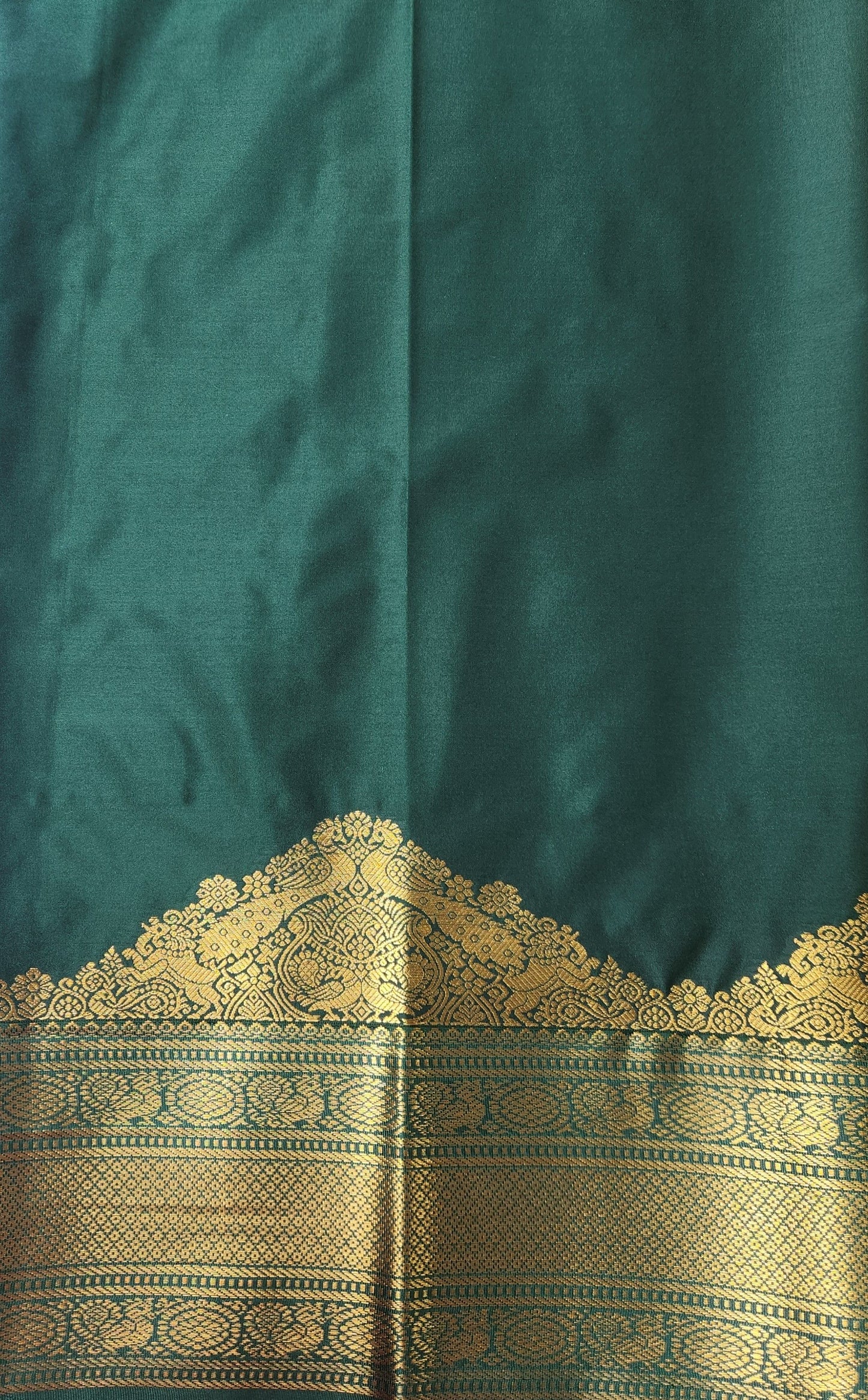 Temple border - Kancheevaram semi-silk saree
