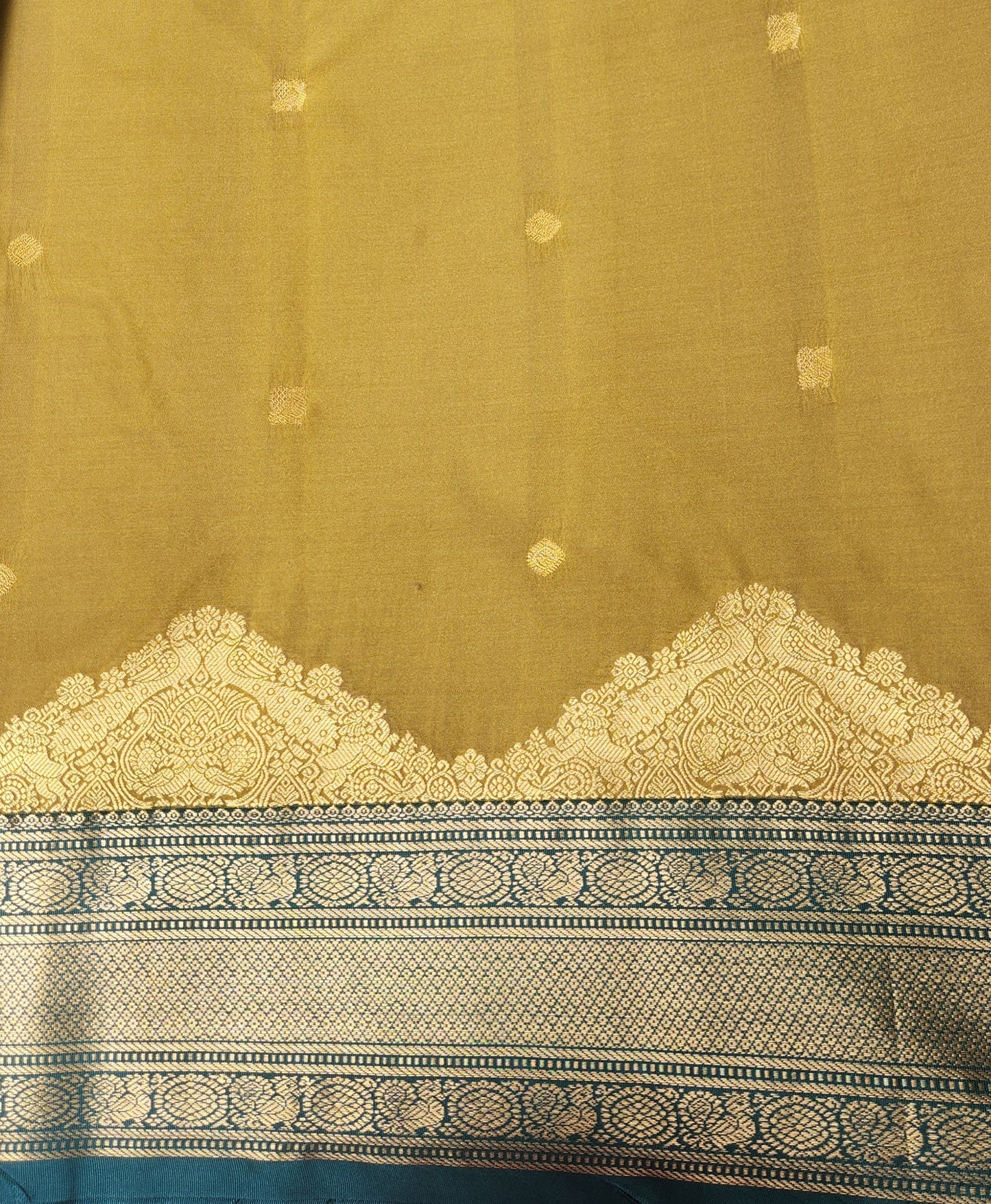Temple border - Kancheevaram semi-silk saree