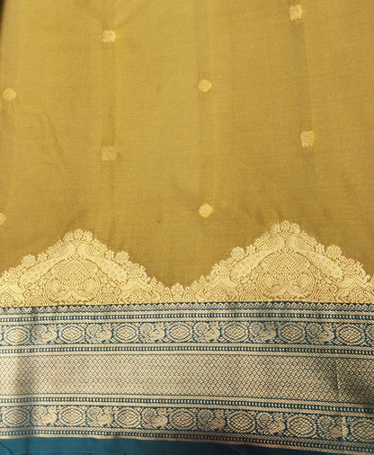 Temple border - Kancheevaram semi-silk saree