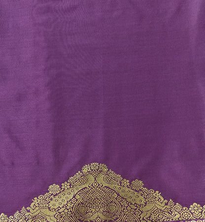 Temple border - Kancheevaram semi-silk saree