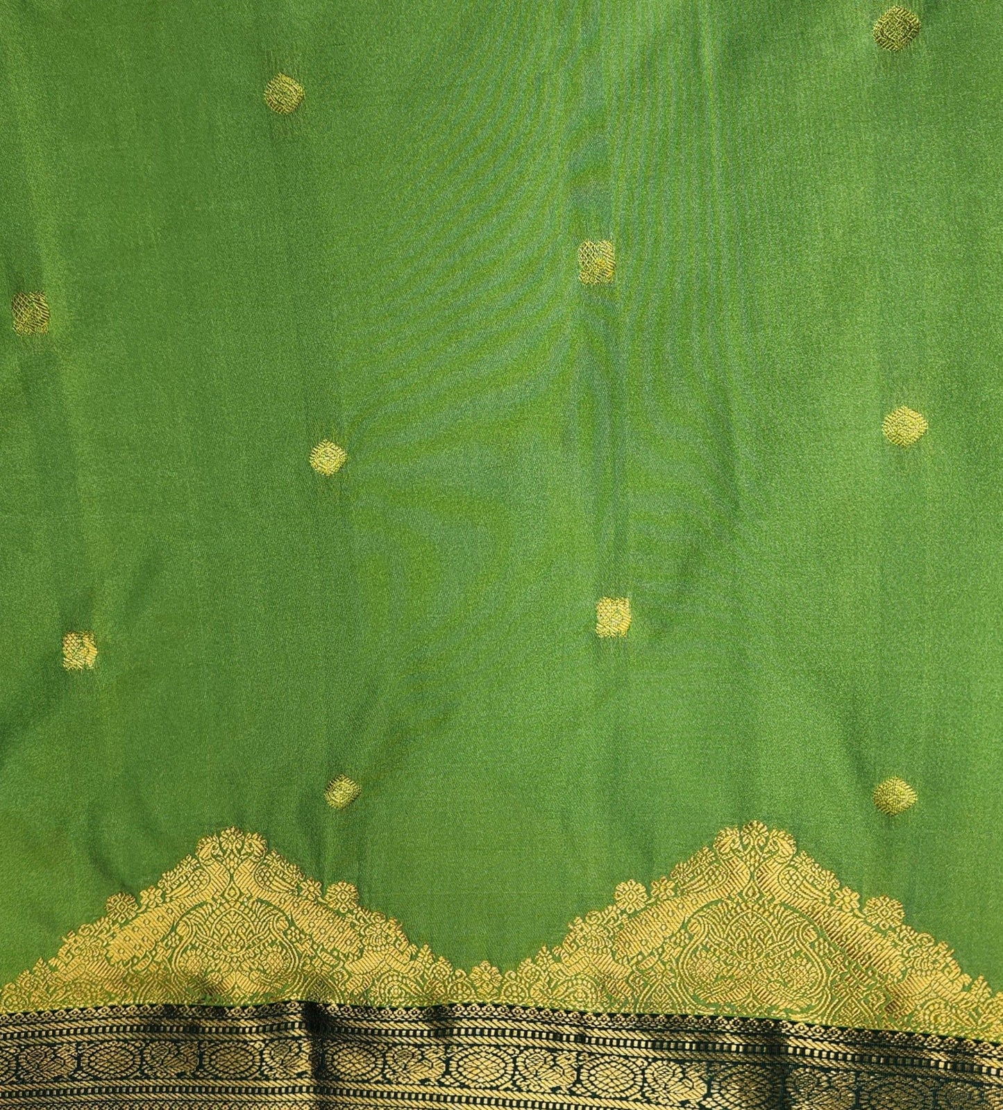 Temple border - Kancheevaram semi-silk saree