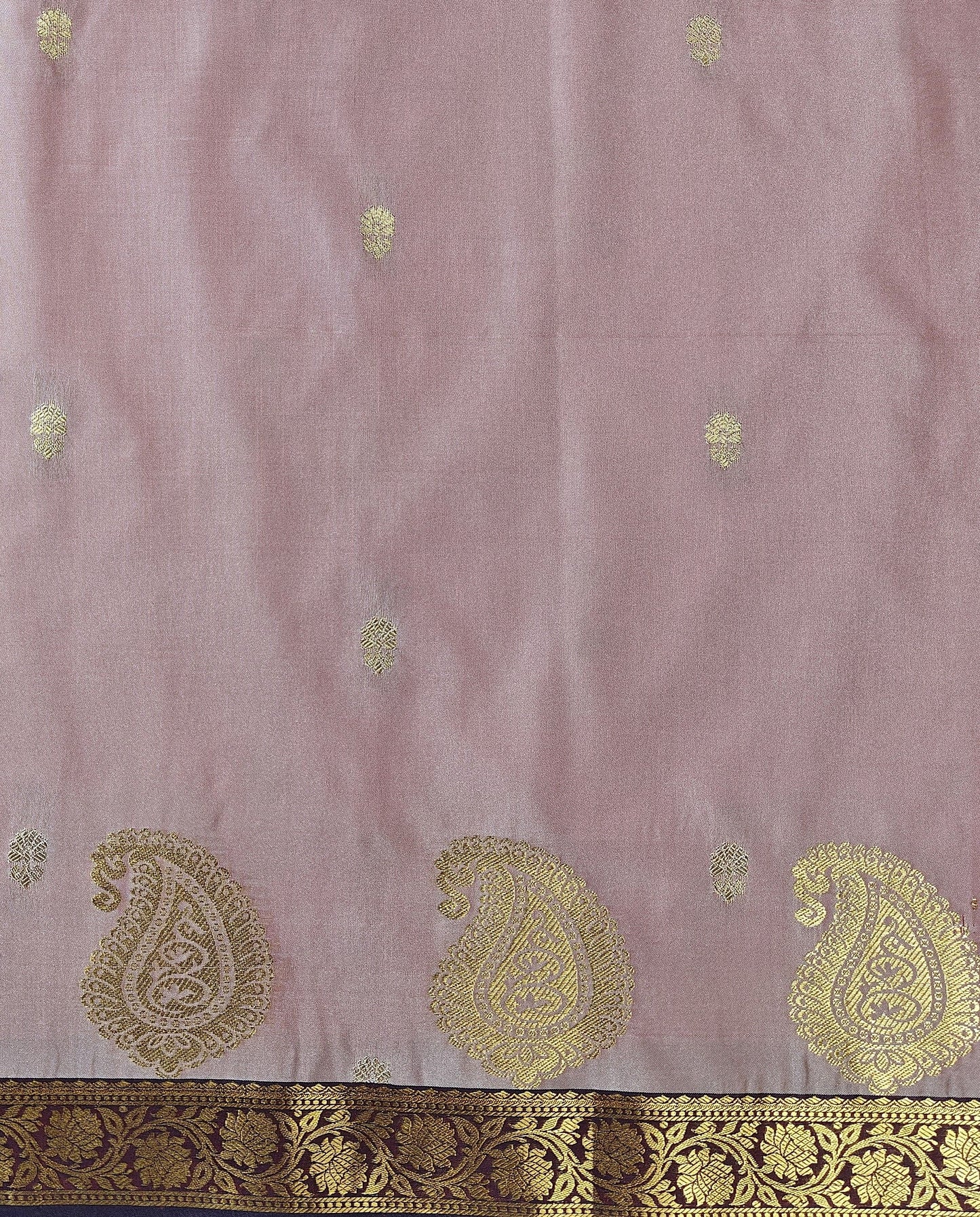 Paisley & Motifs - Kancheevaram semi-silk saree