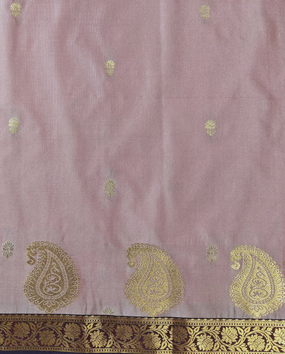 Paisley & Motifs - Kancheevaram semi-silk saree