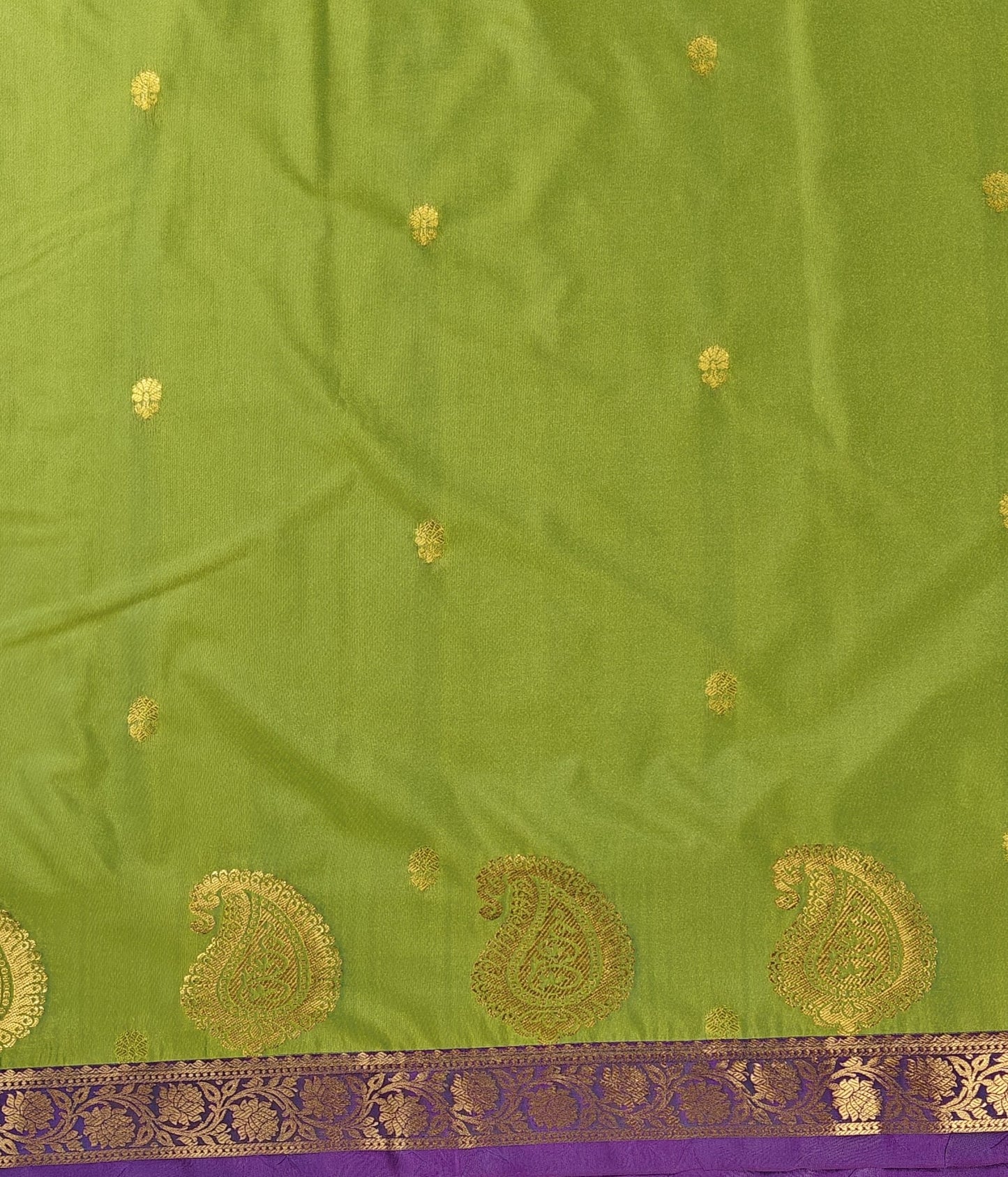 Paisley & Motifs - Kancheevaram semi-silk saree
