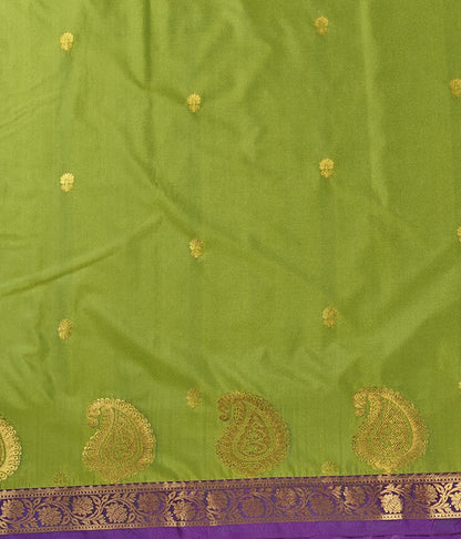 Paisley & Motifs - Kancheevaram semi-silk saree