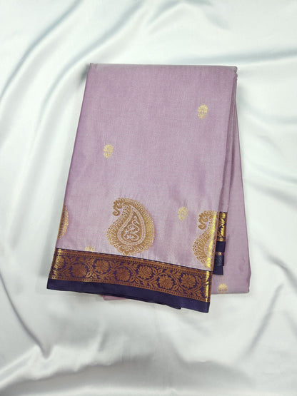 Paisley & Motifs - Kancheevaram semi-silk saree