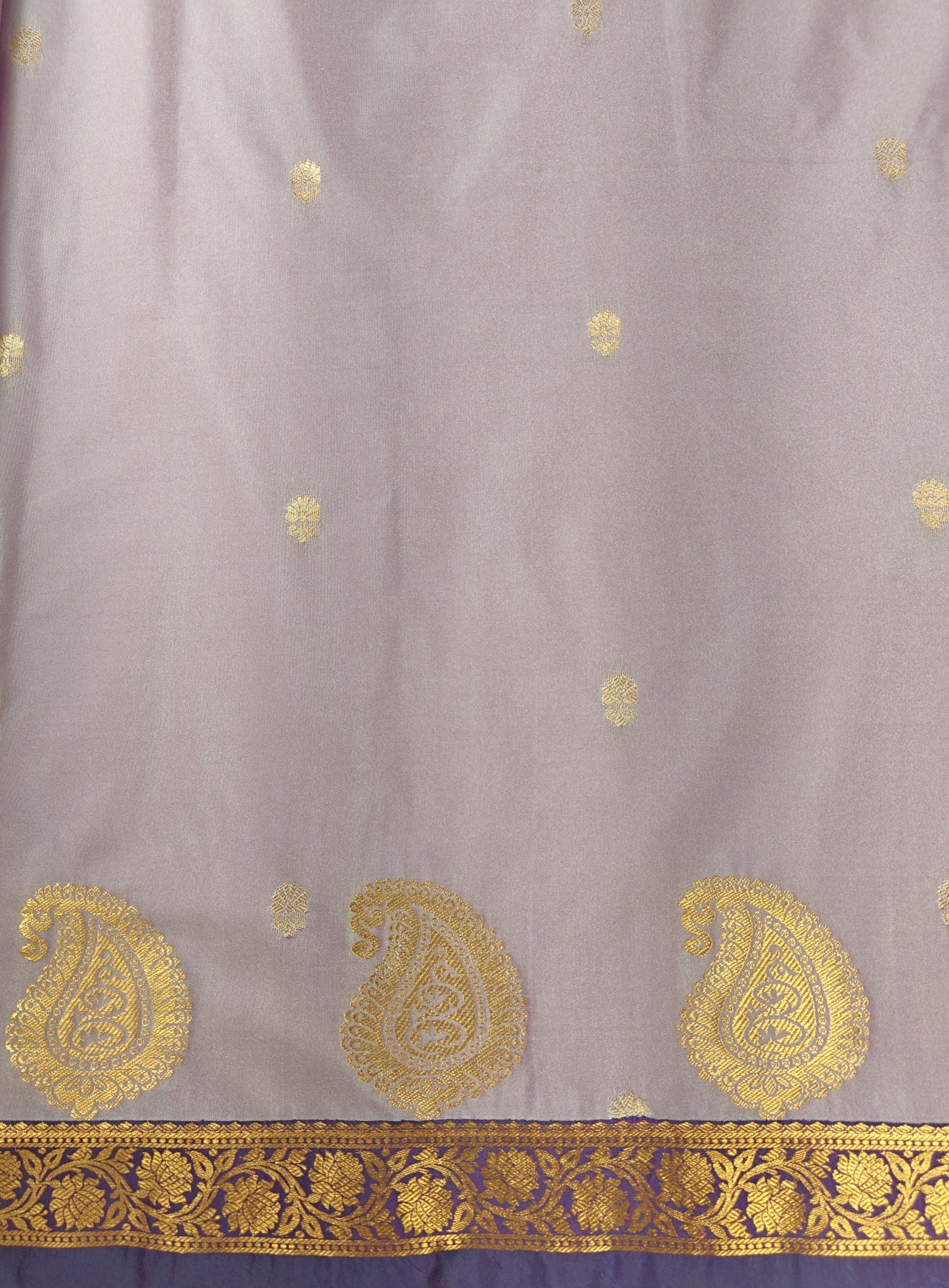 Paisley & Motifs - Kancheevaram semi-silk saree