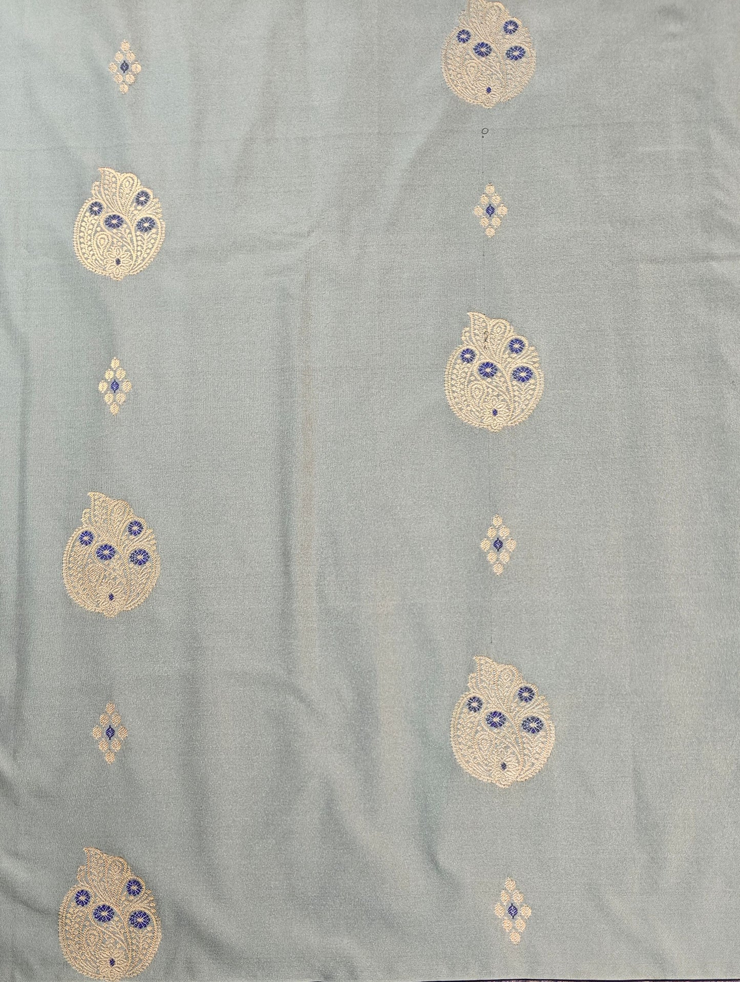 Kancheevaram semi silk saree with golden brocades