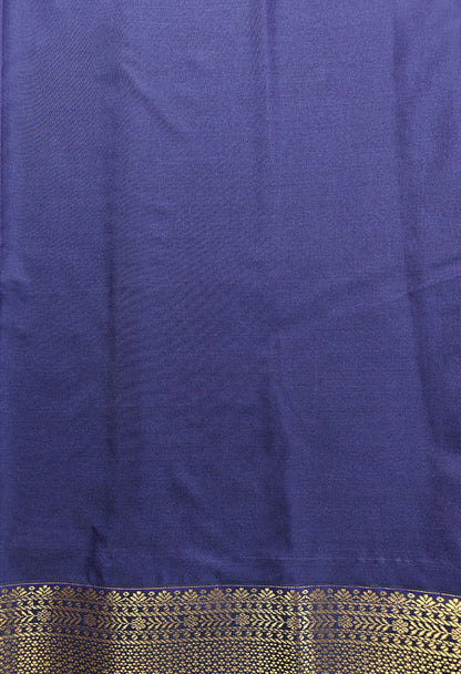 Kancheevaram semi silk saree with golden brocades