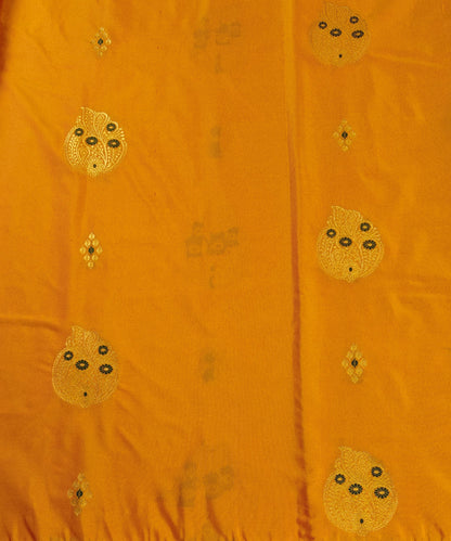 Kancheevaram semi silk saree with golden brocades