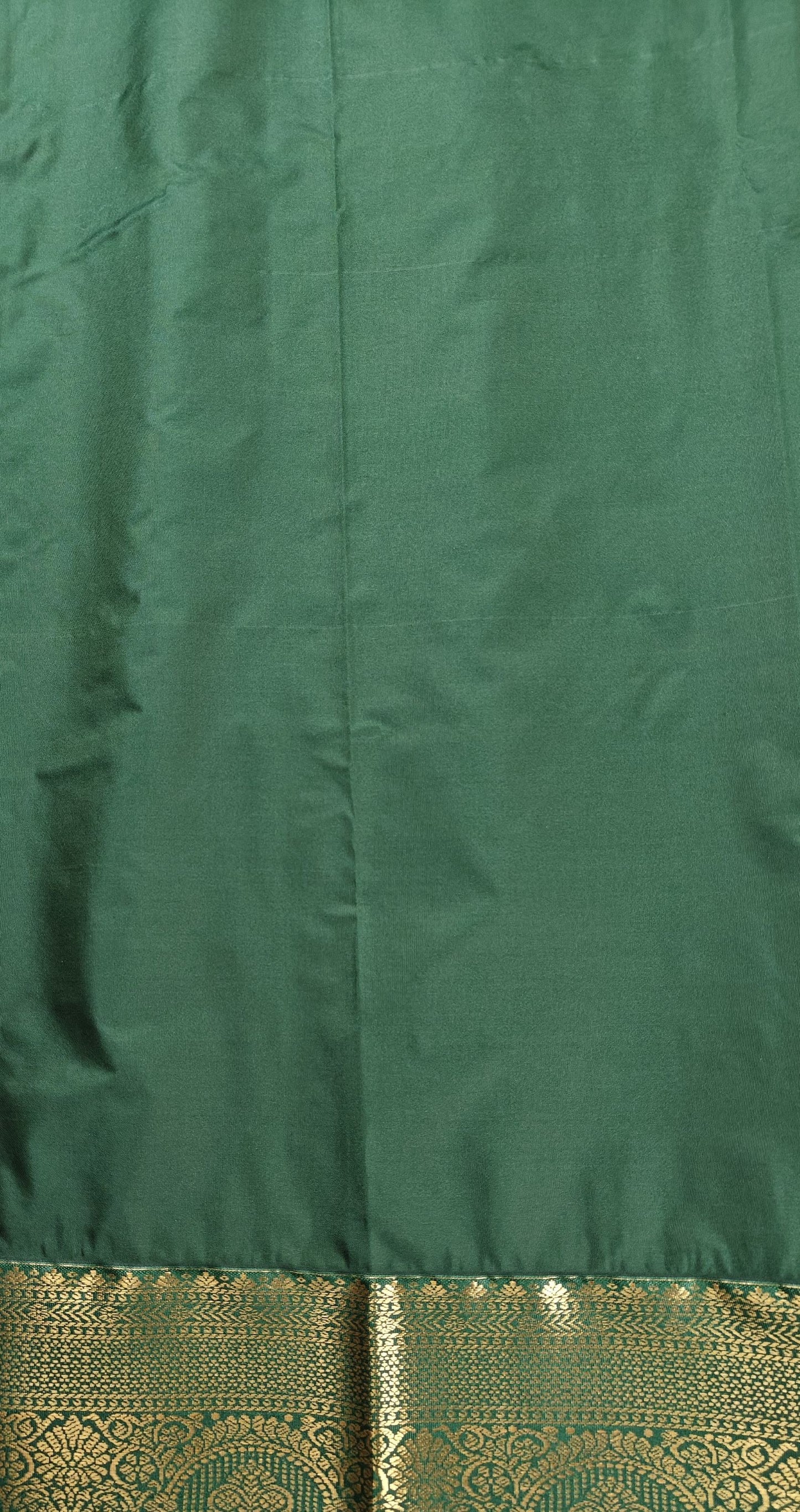 Kancheevaram semi silk saree with golden brocades