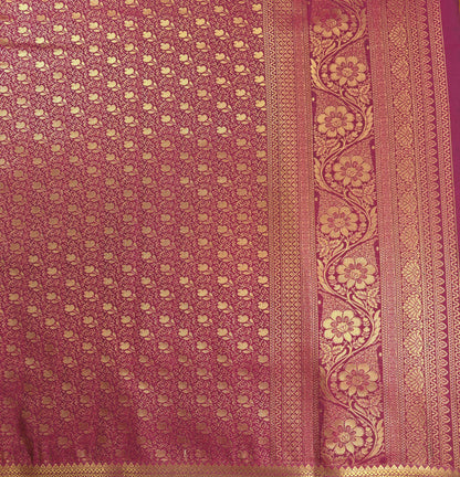 Loomed Weave - Kancheevaram semi-silk saree