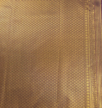 Checkered Weave - Kancheevaram semi-silk saree