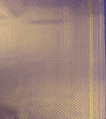 Checkered Weave - Kancheevaram semi-silk saree