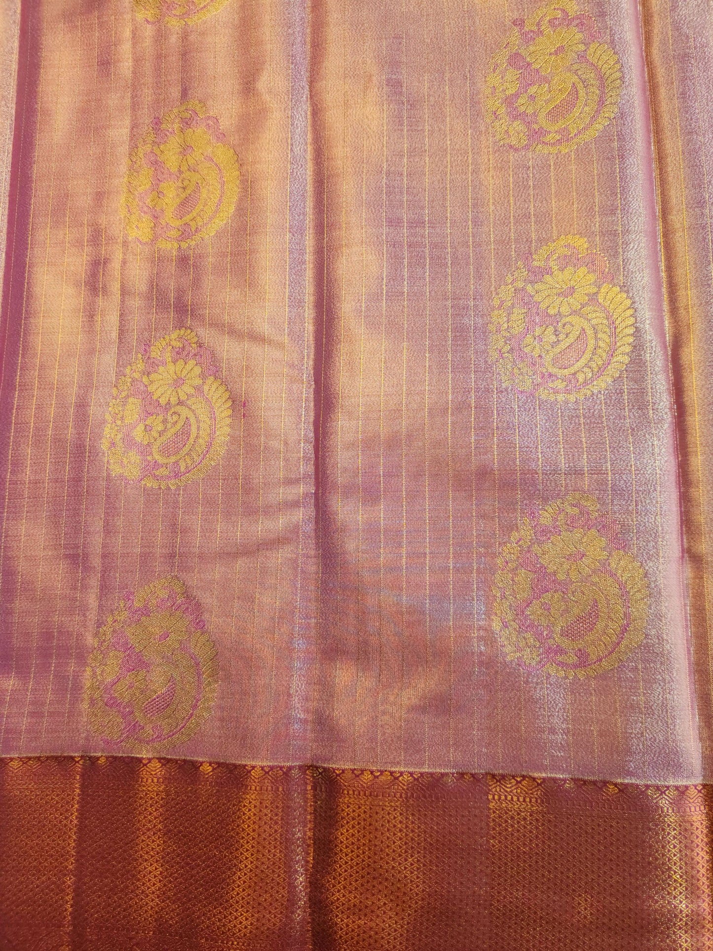 Kancheevaram semi-silk tissue saree