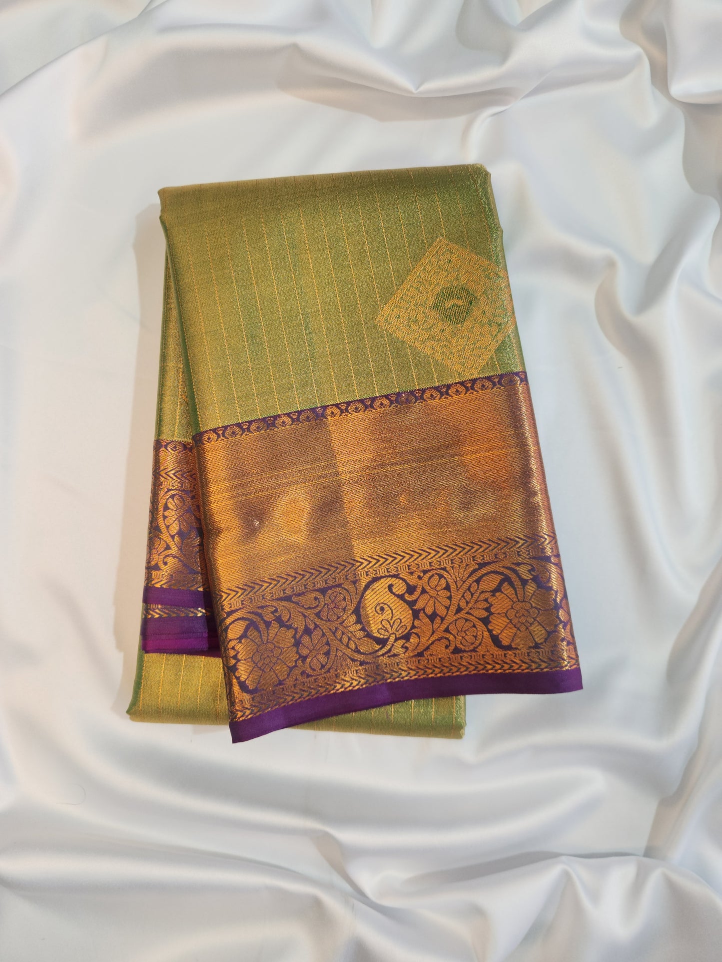 Kancheevaram semi-silk tissue saree