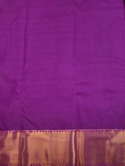 Peacock Symphony -  Kancheevaram semi-silk