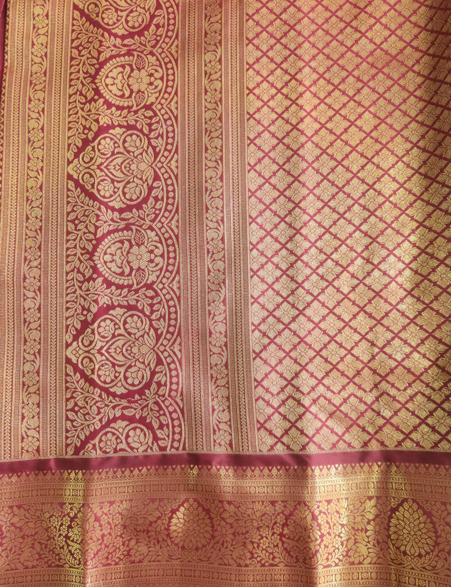 Kancheevaram semi silk brocade saree