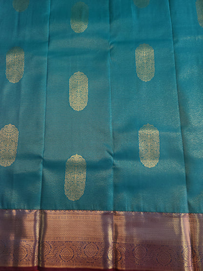 Ornate Radiance - Kancheevaram semi-silk saree
