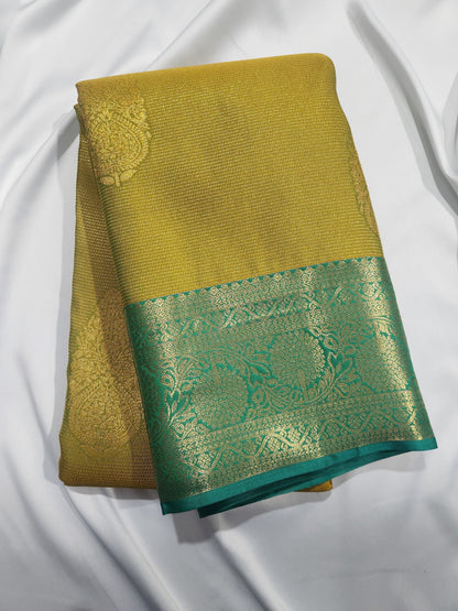 Ornate Radiance - Kancheevaram semi-silk saree