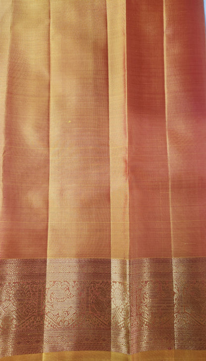 Scarlet Stallion - Handwoven Kancheevaram pure silk saree