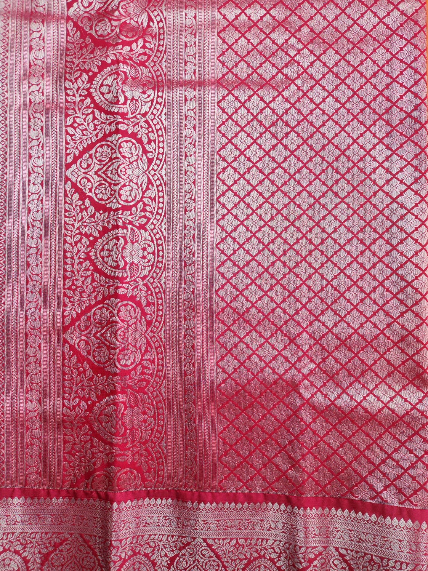 Temple Radiance - Kancheevaram semi-silk saree with contrasting pallu