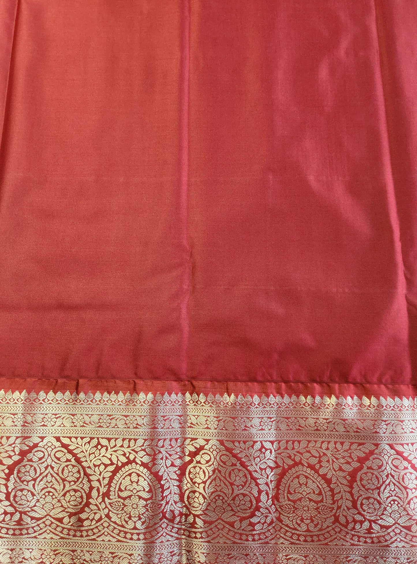 Temple Radiance - Kancheevaram semi-silk saree with contrasting pallu