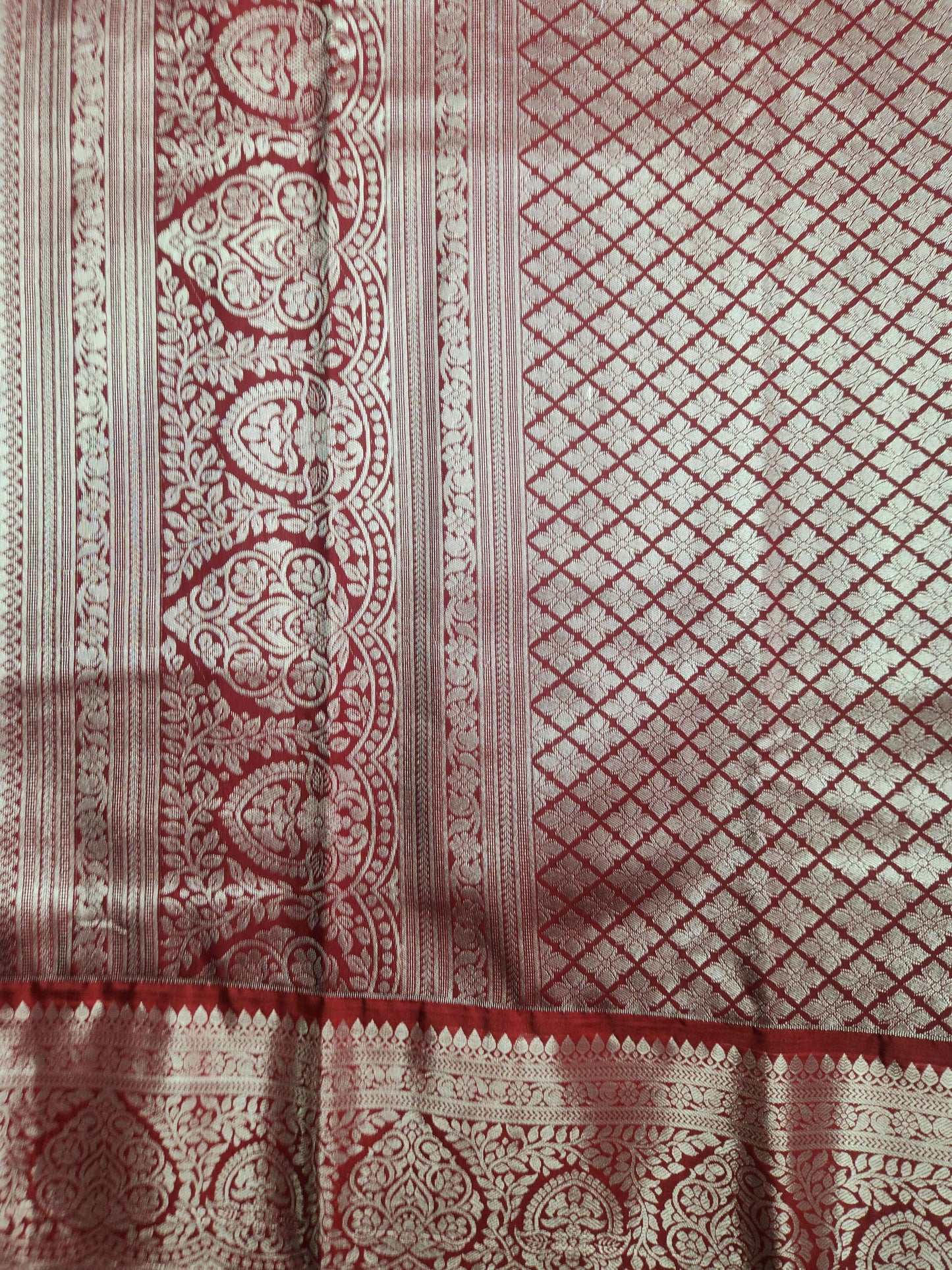 Temple Radiance - Kancheevaram semi-silk saree with contrasting pallu