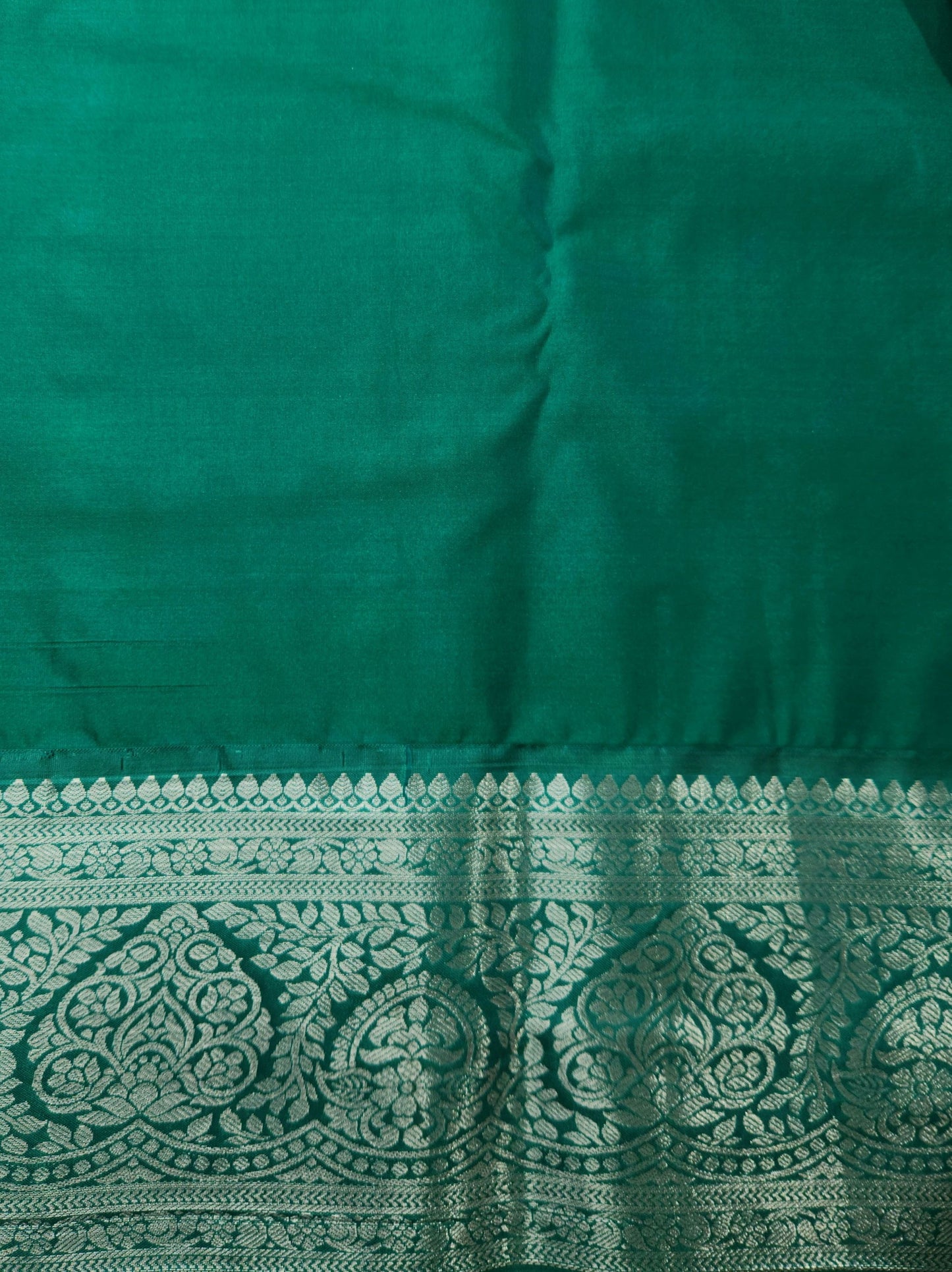 Temple Radiance - Kancheevaram semi-silk saree with contrasting pallu