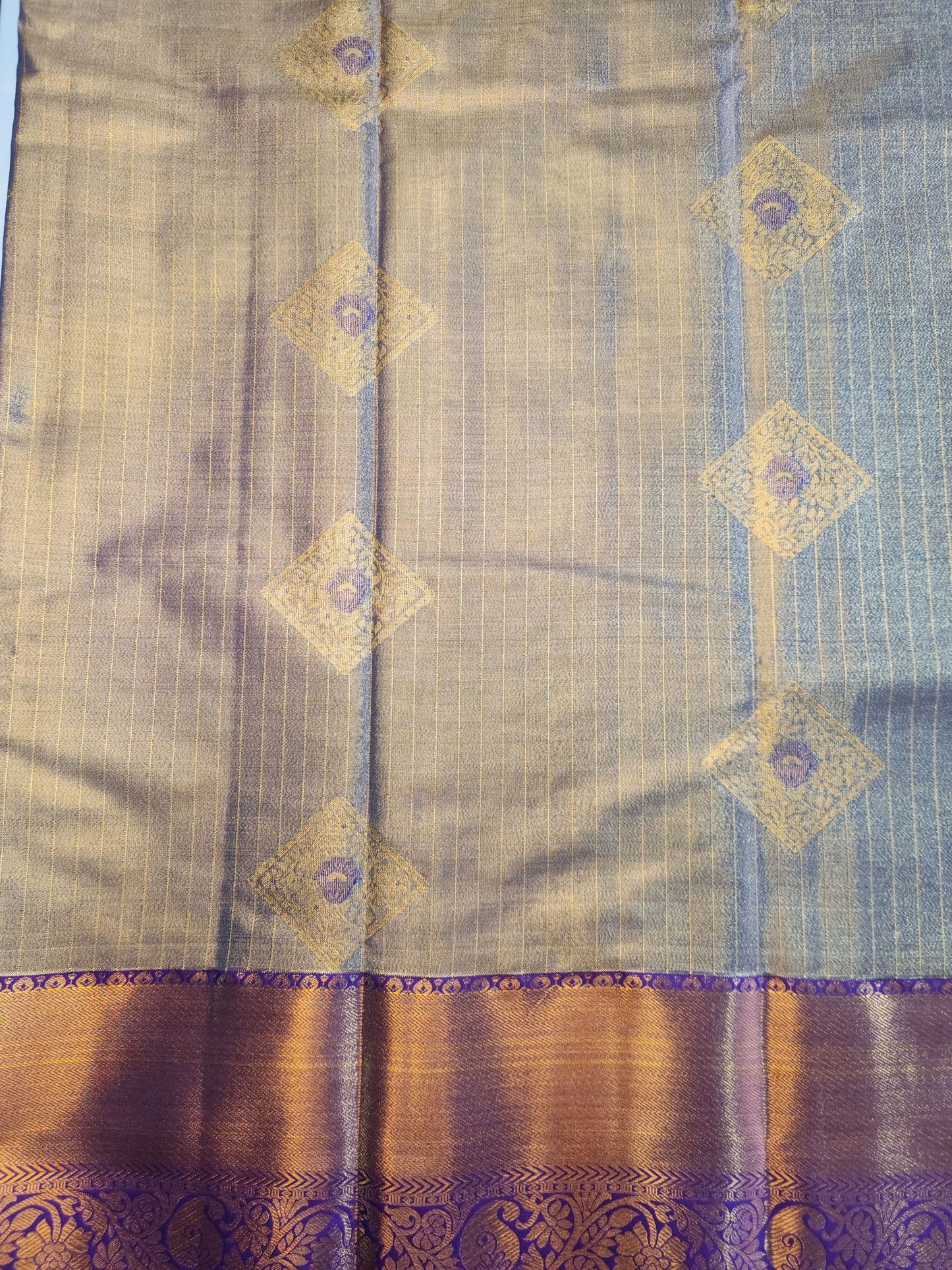 Kancheevaram semi-silk tissue saree