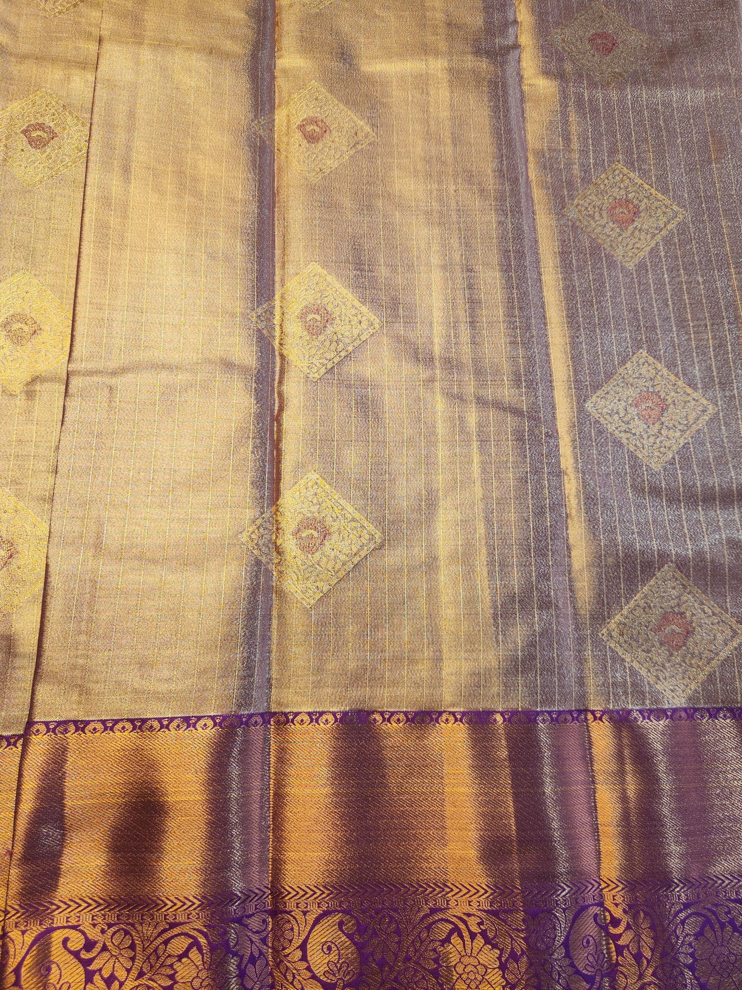 Kancheevaram semi-silk tissue saree