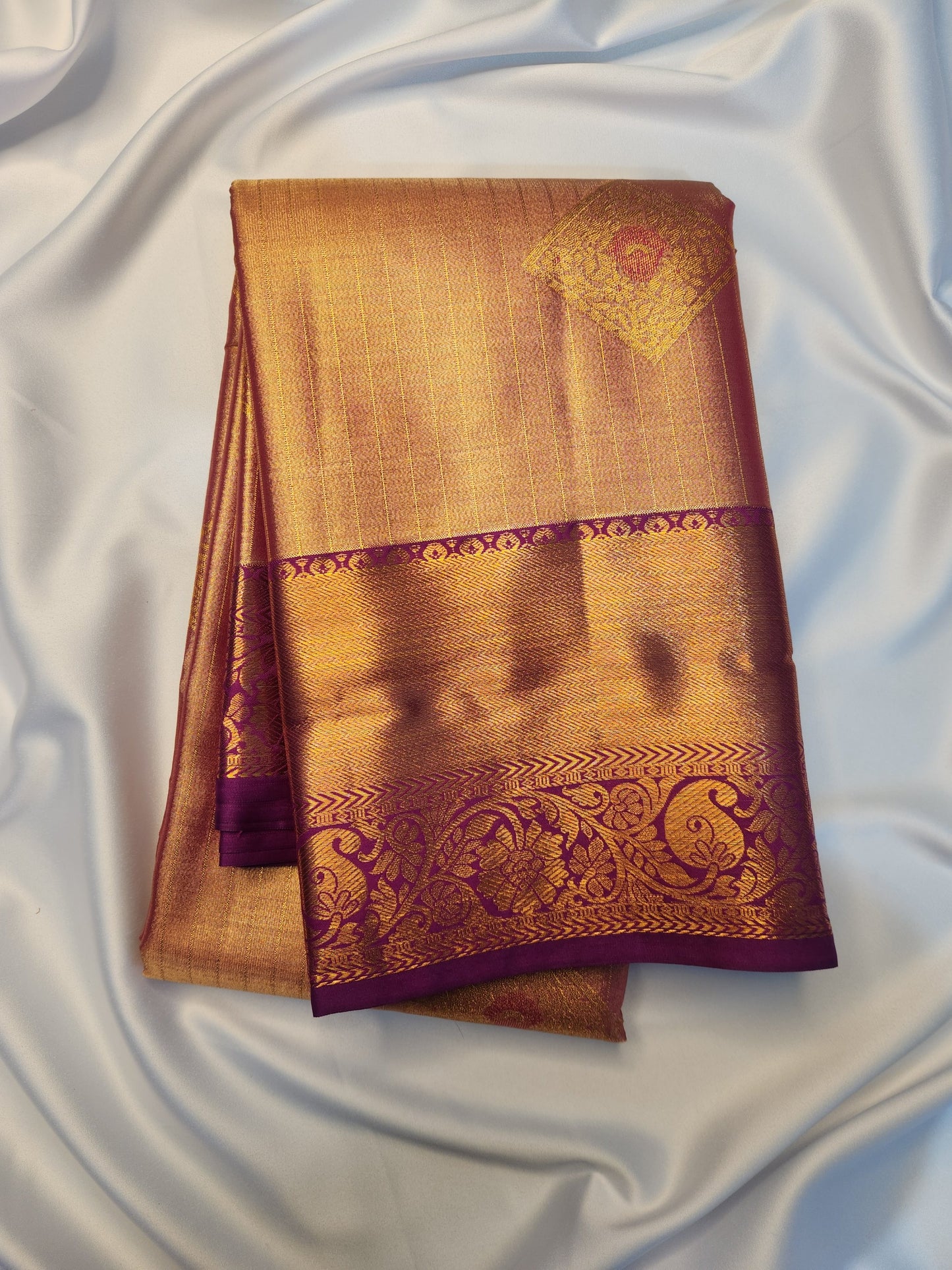 Kancheevaram semi-silk tissue saree