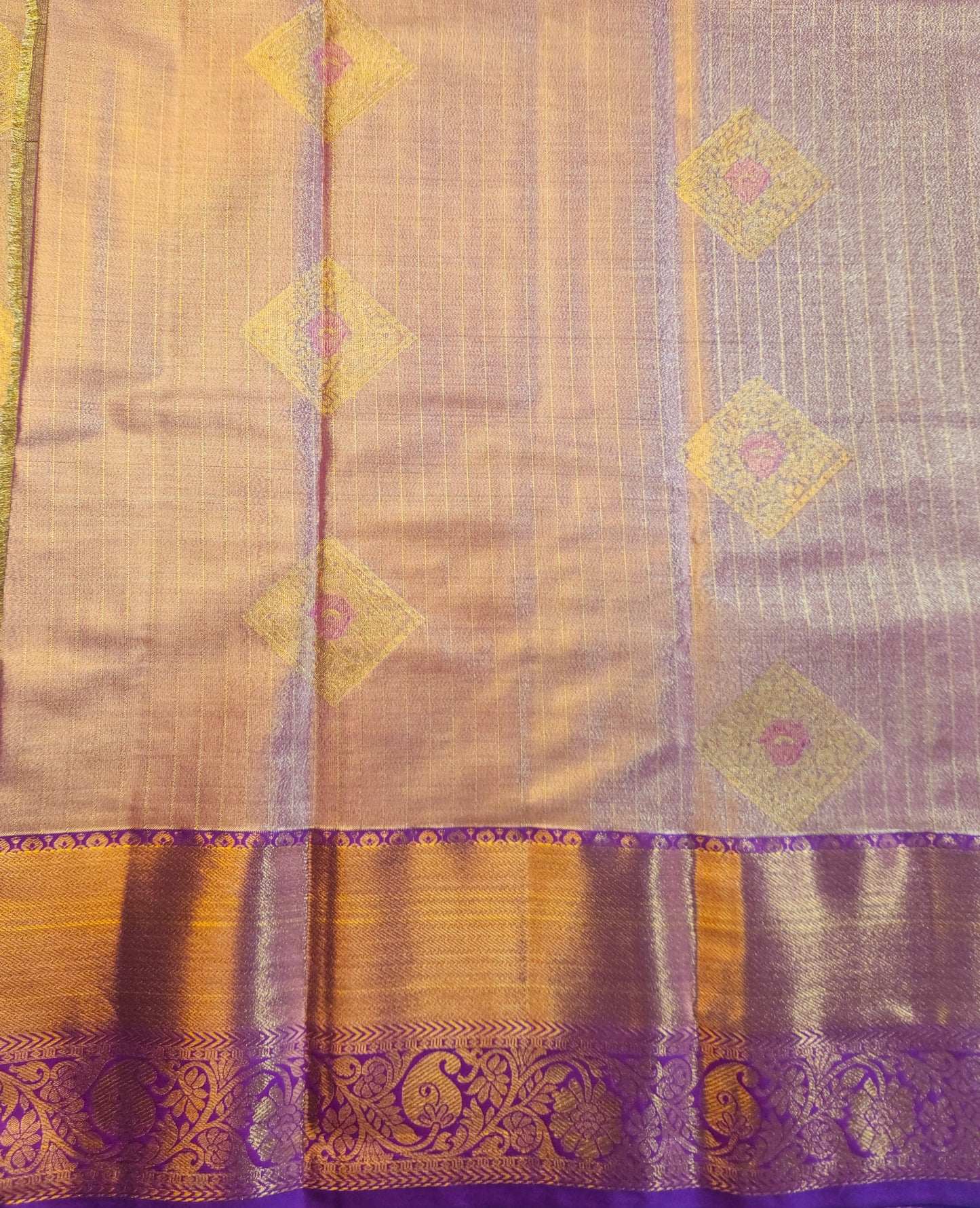 Kancheevaram semi-silk tissue saree