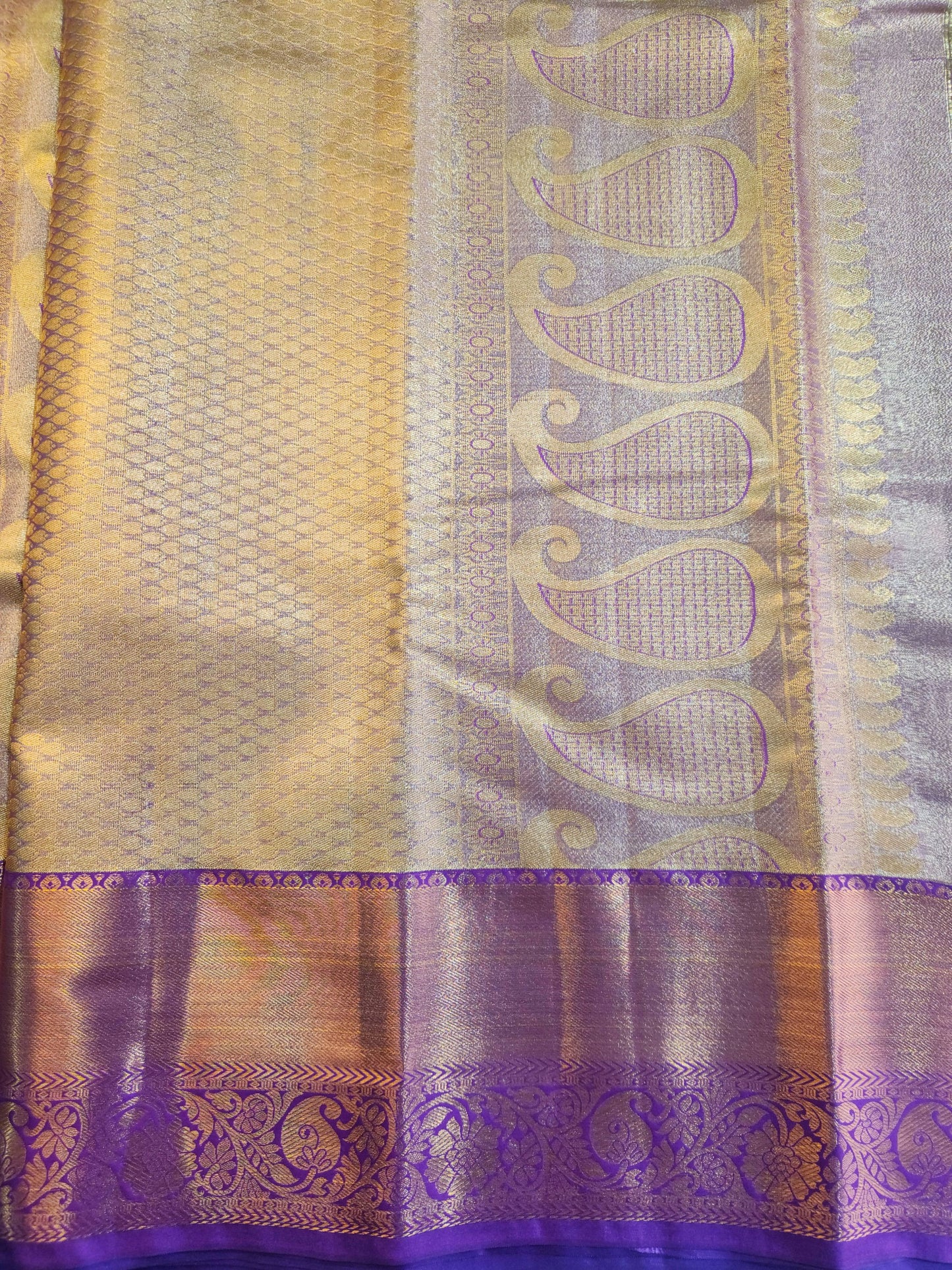 Kancheevaram semi-silk tissue saree