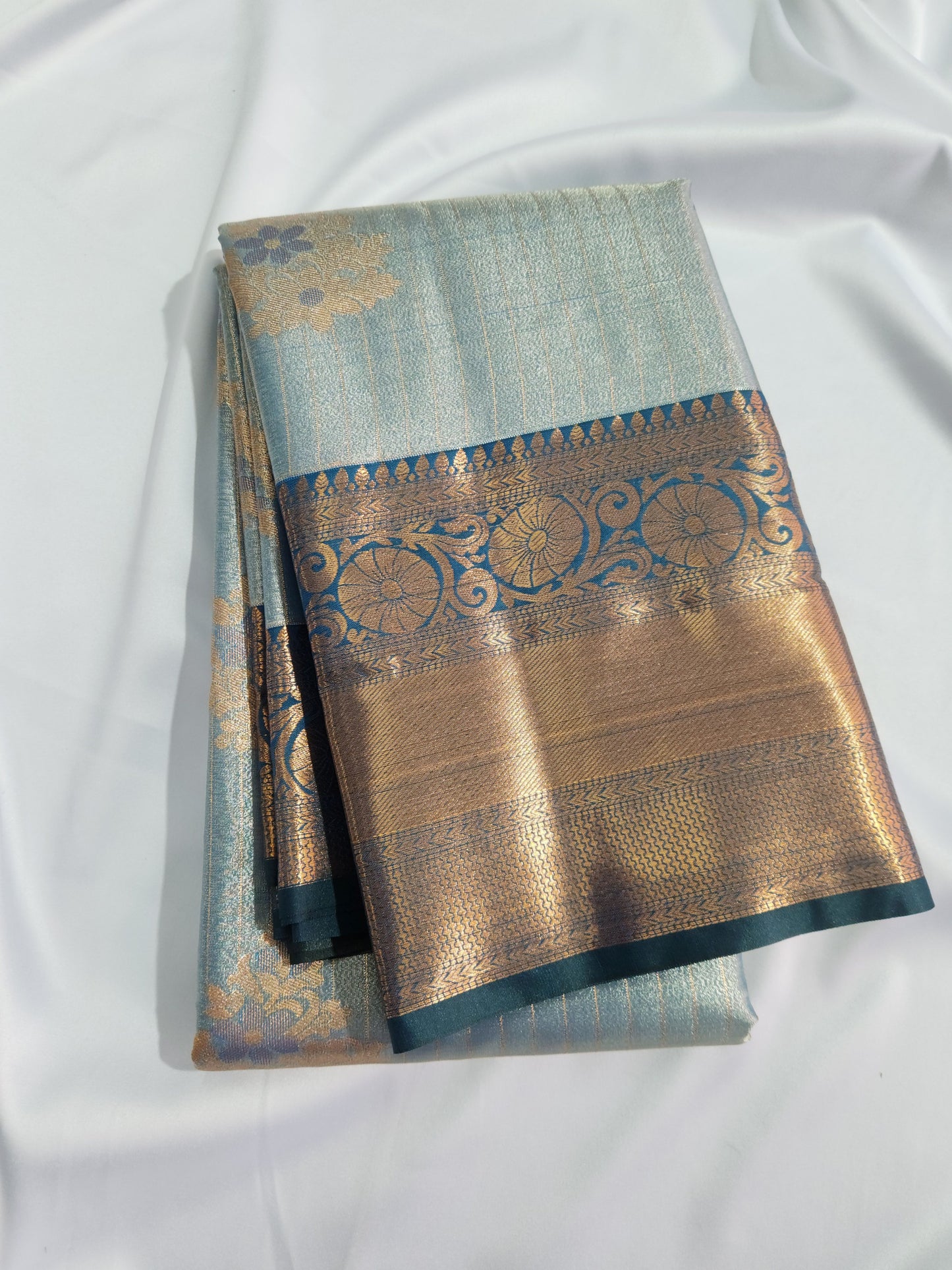 Kancheevaram semi-silk tissue saree