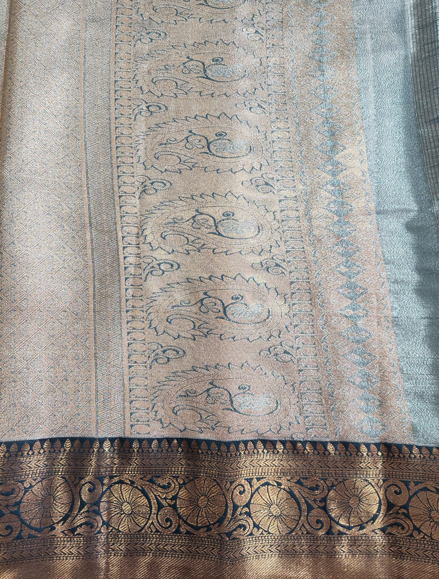 Kancheevaram semi-silk tissue saree
