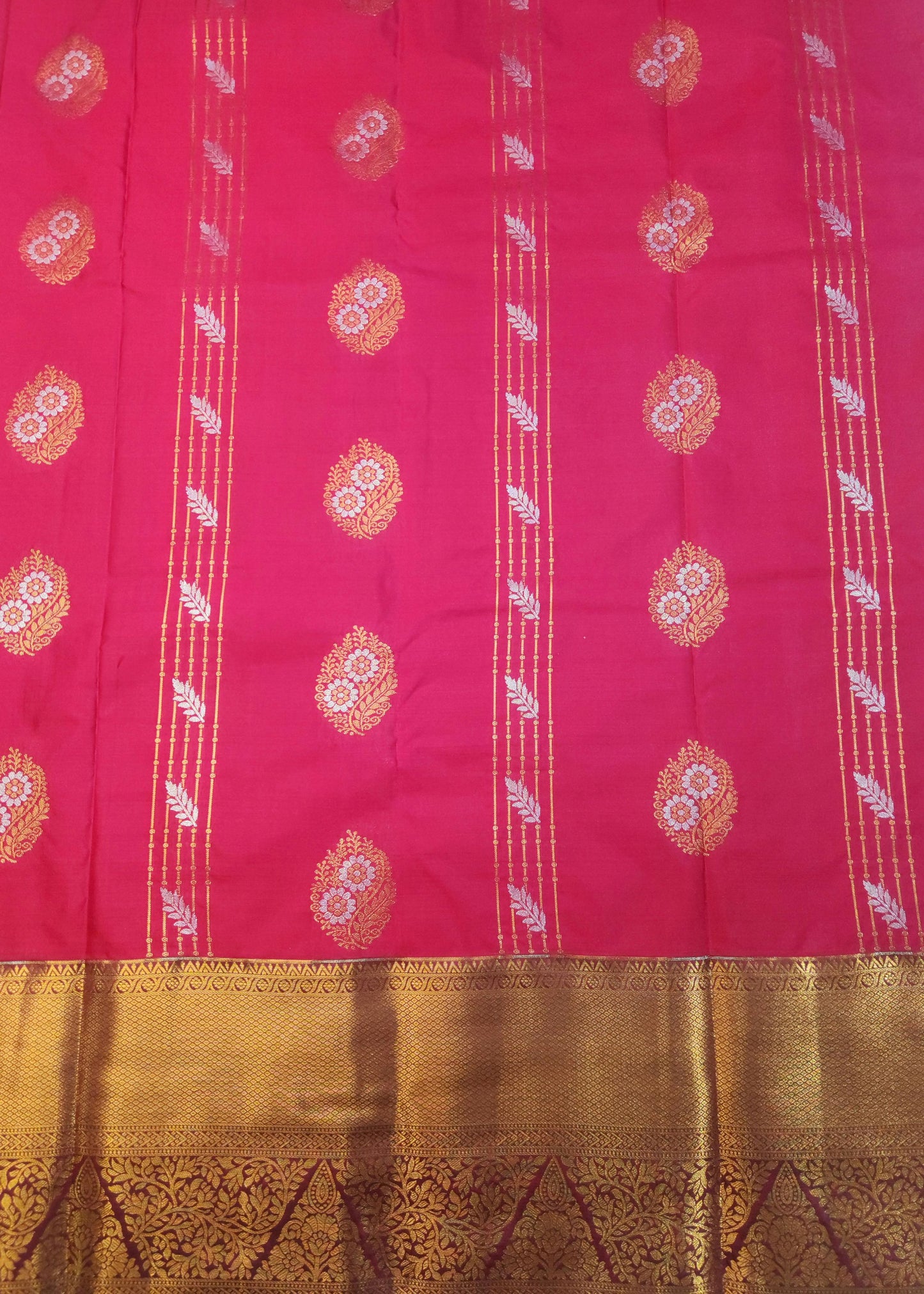 Peacock Symphony -  Kancheevaram semi-silk