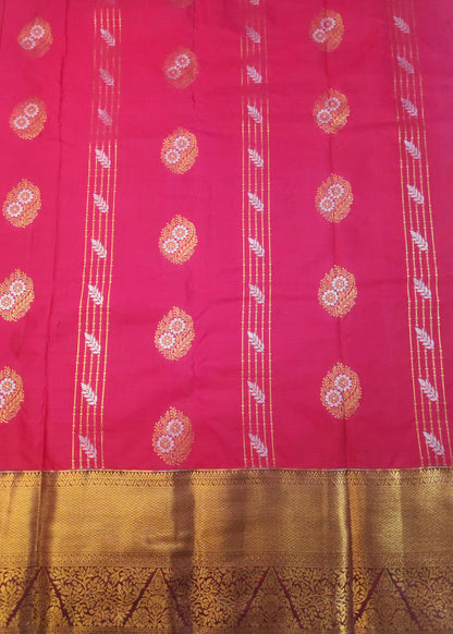 Peacock Symphony -  Kancheevaram semi-silk